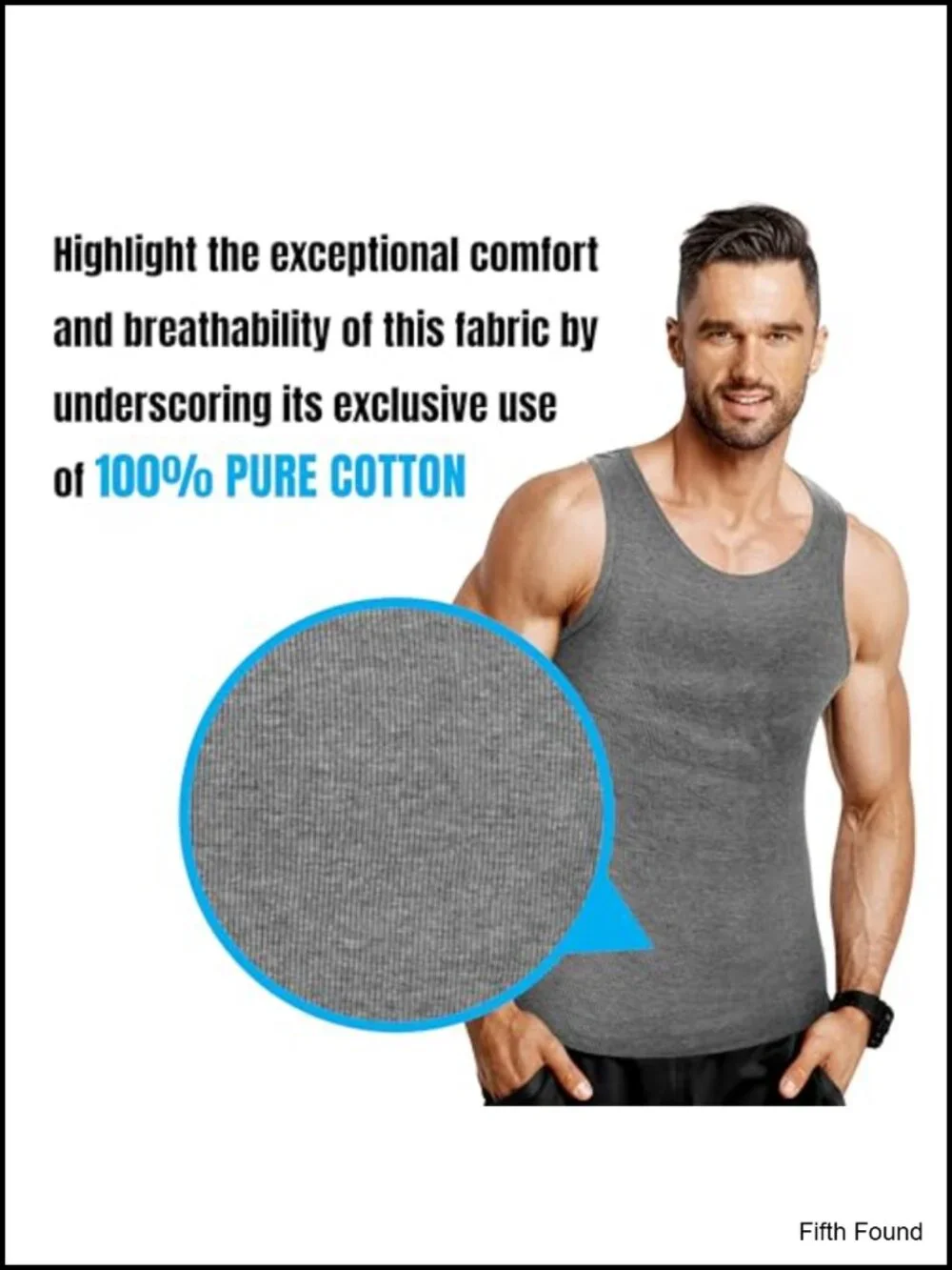 Men's Athletic Fit Cotton Tank Tops 6 Pack Sleeveless Undershirts